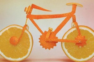 bici con arancia