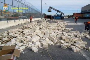 cocaina nei blocchi di marmo