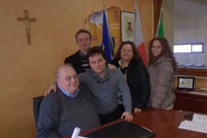 Leonardo Marolda con la sua famiglia