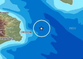Terremoti, scossa al largo della costa ionica crotonese