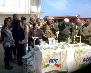 Federcaccia  ricorda lettieri, al centro la vedova