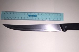 Coltello sequestrato