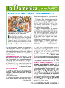 Foglietto Domenicale 26 luglio 2015