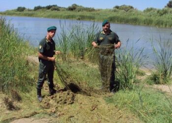 Scoperta rete da pesca lunga 800 metri nel fiume Tacina