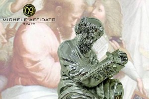 Scultura di Pitagora realizzata da Michele Affidato