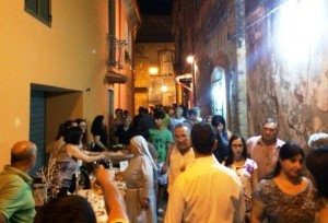 Turisti per il centro storico