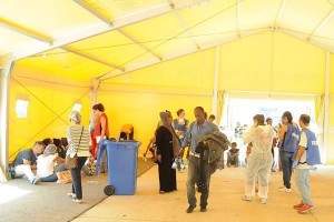 Tenda accoglienza migranti