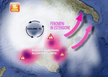 Maltempo al Sud, in arrivo un ciclone forza 1