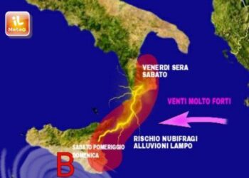 Meteo, rischio alluvione sabato in Calabria