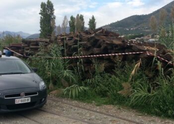 Tonnellate di traversine cancerogene sul terreno, sequestro nel cosentino
