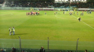 Esultanza dei giocatori