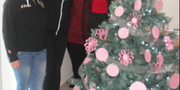 Crucoli, albero di Natale rosa nelle sedi comunali