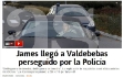 James sfreccia a 200 km/h, la polizia lo insegue fino a Valdebebas