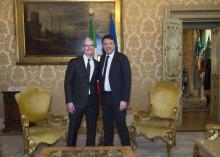 Matteo Renzi incontra Tim Cook a Palazzo Chigi