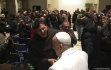 Papa Francesco, visita a sorpresa al santuario di Greccio. FOTO