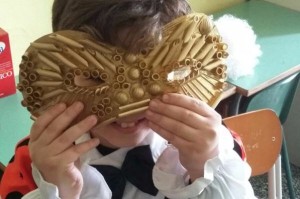 Maschera Carnevale con la pasta