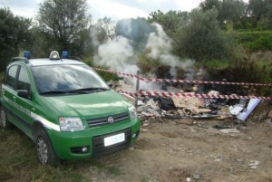 Rifiuti in fiamme