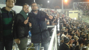 tifosi rossoblù settore curva scoperta