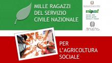 Mille giovani del servizio civile nazionale per l’agricoltura sociale