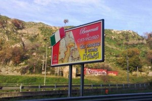 Cartello benvenuto Catanzaro