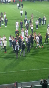 esultanza a fine gara