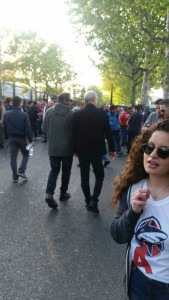 tifosi rossoblù arrivano allo stadio braglia