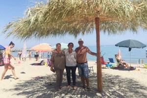 Filomena Greco visita stabilimento balneare
