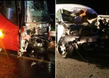 SS106: Frontale tra auto e bus Romano, muore professore