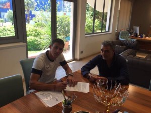 Tonev con l'Ad Gianni Vrenna