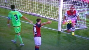 Cordaz durante un disimpegno