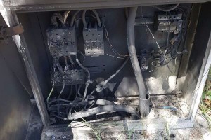 Quadro elettrico danneggiato