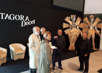 Guerraggio docente della Bocconi, in visita ai Giardini e Museo di Pitagora