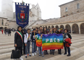 Il Comune di Diamante alla Marcia della Pace insieme ad alunni e docenti