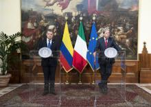 Gentiloni riceve il presidente della Repubblica di Colombia