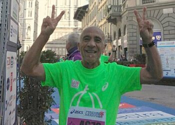 Il cirotano Antonio Ferraro alla Firenze Marathon 2016