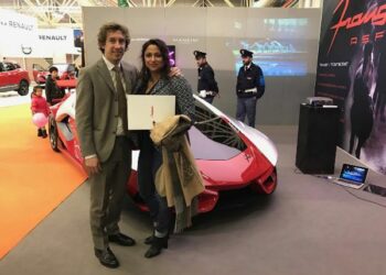 Pinna Spalsh alla presentazione della prima supercar italiana “Asfané”