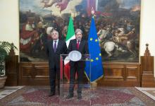 Gentiloni incontra il presidente del Parlamento Europeo Antonio Tajani