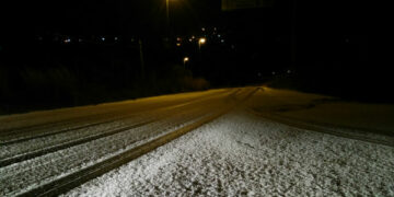 Crucoli, prima imbiancata del 2017