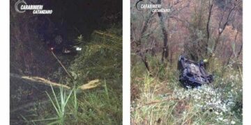 Donna precipita con la propria auto in un dirupo, salvata dai Carabinieri