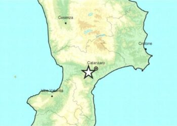 Scossa di terremoto di magnitudo 2.9 registrata a Catanzaro