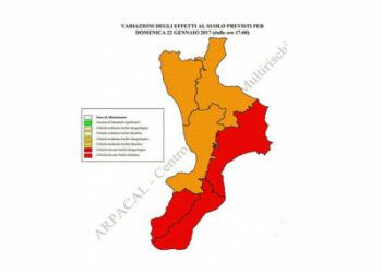 Allerta Meteo “rossa”, per la provincia di Reggio Calabria, Catanzaro e Crotonese