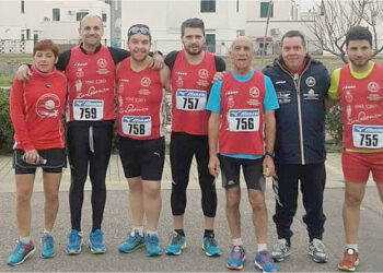 Sei atleti di Ciro’ Marina per le strade di Gallipoli alla Maratonina dello Jonio