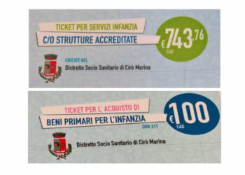 Cirò Marina, Al via i Buoni per la Prima infanzia e per le Famiglie in difficoltà