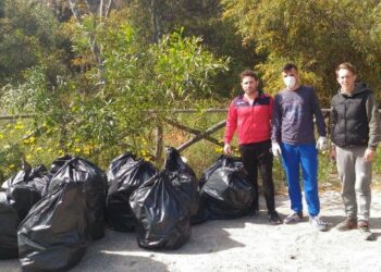 I volontari dell’Associazione Mediterranea ripuliscono la Pineta di Cirò Marina