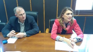 l'assessore Sabrina Gentile con il portavoce del Sindaco Francesco Vignis