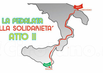 “La Pedalata della Solidarietà” tra Sicilia, Calabria e Puglia fa tappa anche a Cirò Marina e Cariati
