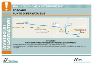 Trenitalia Treni Punto di fermata bus a Toscano