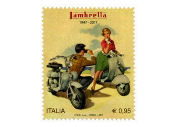 Un Francobollo delle Poste Italiane dedicato alla lambretta