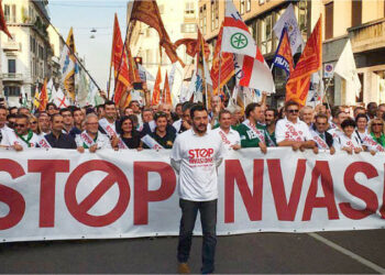 Matteo Salvini in Calabria contro l’invasione degli immigrati