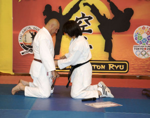 Il Maestro Bellino e la neo cintura nera Giovanni Lala